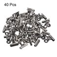 thumbnail image 3 of Unique Bargains Metal Hinge Clip Clamp 22mm Small Binder Clips Silver, 40 Pack, 3 of 5
