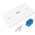 thumbnail image 2 of 4-Pack 1 Port Ethernet Wall Plate, RJ45 Cat6 Female to Female Inline Coupler Face Plates, 1-Port, 2 of 4