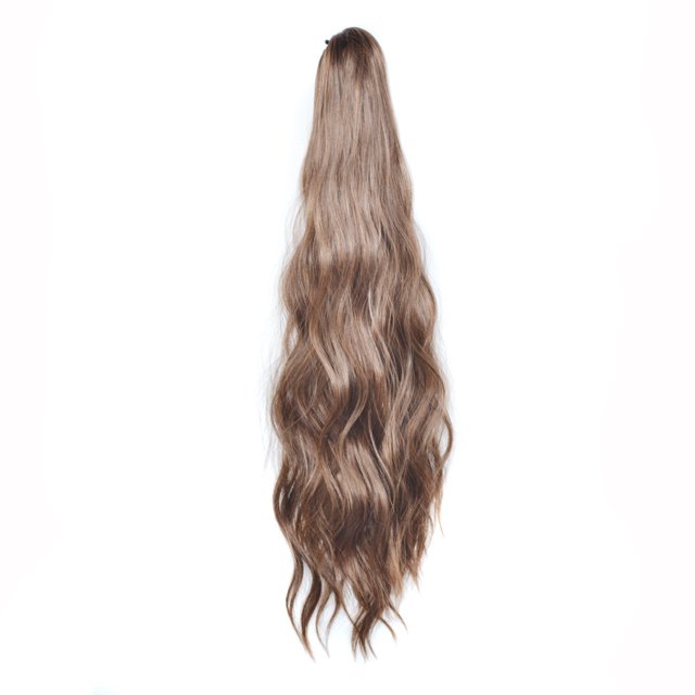 QUYUON Extensions de Cheveux Droites à Clip Postiches pour Femmes Perruques Longues d'Apparence Naturelle Pièce de Cheveux pour Femmes Extensions de Queue de Cheval Clips Synthétiques sur Extensions de Cheveux Type de Cheveux Q1104