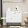 thumbnail image 4 of HOMCOM Storage Cabinet with Double Doors Freestanding Accent Cabinet, White, 4 of 10