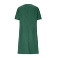 thumbnail image 4 of Bocqde Robe de Sarrau Femmes Infirmières Tenue de Travail Robes Manches Courtes Boutonnée Robe de Sarrau avec Poches, 4 of 5