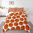 thumbnail image 2 of Erosebridal Basketball Lover Bedding Full Comforter Set, Orange Down Comforter, Balls Game Decor, Reversible 3-Piece, 2 of 7