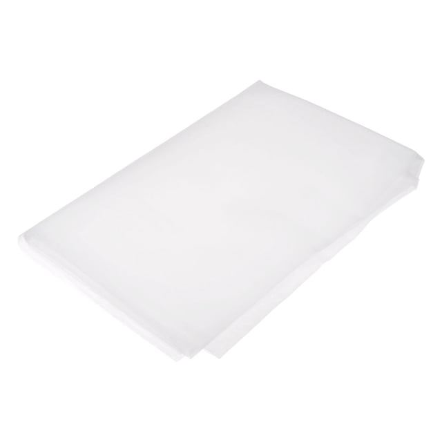 Unique Bargains 150 Micron Paint Nylon Mesh Filter Woven Net Sheet Filter Cloth for Paint, Home Brewing (39'x39'). A white nylon mesh sheet with a fine 150-micron weave, designed for filtering paint, home brewing, or chemical applications. The durable, anti-aging, and high-temperature-resistant material ensures effective removal of dust and undissolved particles. The sheet measures 39 inches by 39 inches and is suitable for preventing clogging and ensuring smooth flow during use.