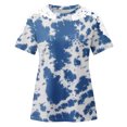 thumbnail image 1 of TopLLC Women's Plus Size Tops Short Sleeve Crewneck T Shirt Loose Fit Lace Stitching Shirts Solid Hollow Out Ruffle Tunic Tops, 1 of 5