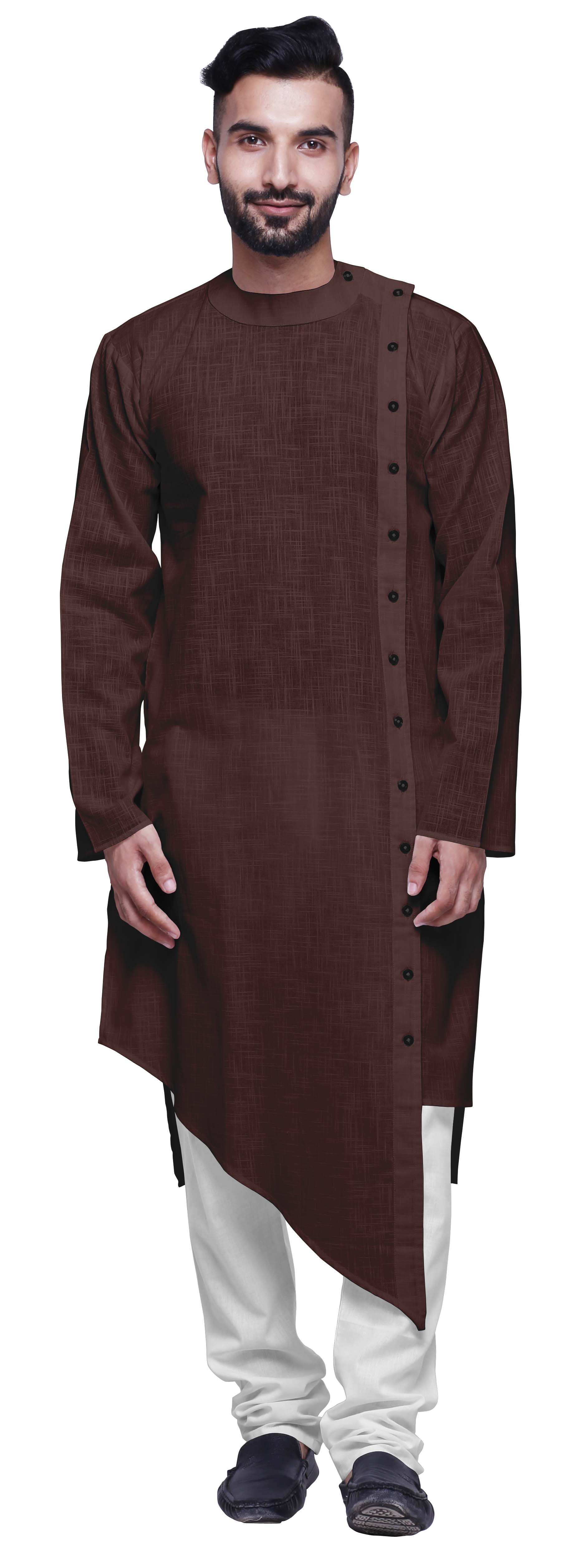Atasi Long Sleeve Kurta For Men Designer Asymmetrical Cut Ethnic Kurta For Boys
