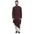 thumbnail image 1 of Atasi Kurta-Chemise pour Homme en Coton Flex, Uni, Col Rond, Tenue Festive de Designer, 1 of 7