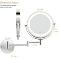 thumbnail image 2 of Magnified Vanity Mirror Wall Mount With Light, 10X Magnifying Cosmetic Mirror Double-sided Round Bathroom Vanity Mirror, 360° Rotation, 2 of 7