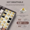 thumbnail image 3 of XIAOMI MIIIW Z680 68 Keys 65% Mechanical Keyboard Gateron G Pro Yellow Switches, Coffee, 3 of 7