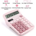 thumbnail image 2 of HSHDLDF Calculatrice de Bureau 12 Chiffres (Rose), 2 of 6