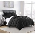 thumbnail image 2 of chezmoi collection 2-Piece Down Alternative comforter Set (Twin, Black), 2 of 4