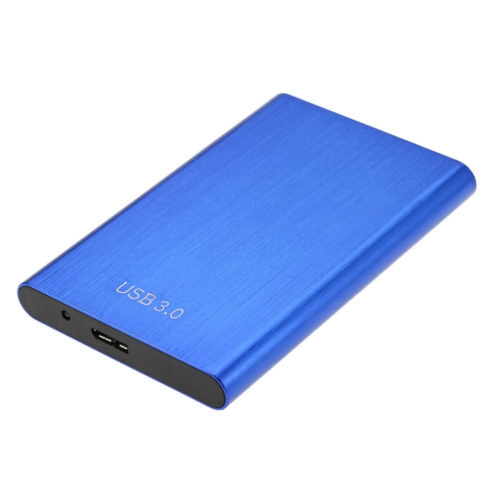Graflsoa Ultra-Slim 6Gbps USB 3.0 External Hard Drive Enclosure for 2.5" SATA SSD/HDD, Aluminum Alloy, Blue, Supports 2TB, Plug & Play, UASP Compatible