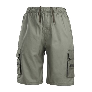 TIHLMK Men's Multi-pocket Overalls Shorts Loose Outdoor Shorts Sports Fitness Pants