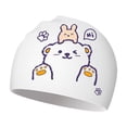 thumbnail image 3 of Kids Hats & Caps Cute Cartoon Silicone Swimming Cap for Children Comfortable Ear Covering Soft Wading Hat for Outdoor, 3 of 3