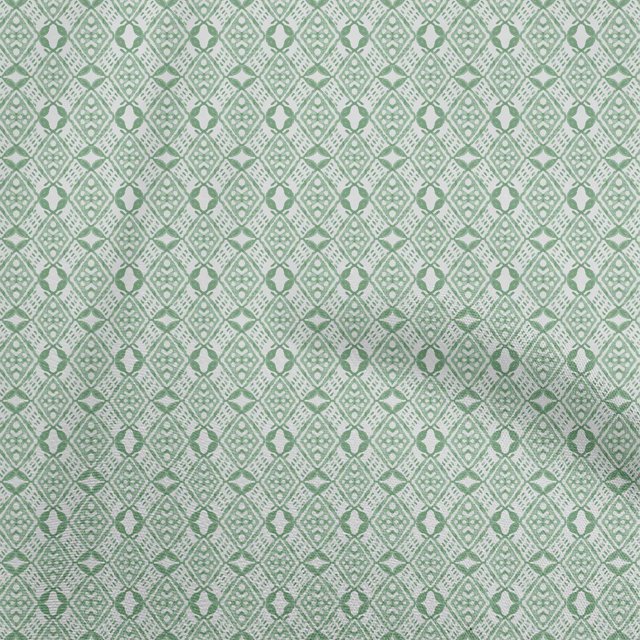 oneOone Rayon Light Green Fabric Geometric Sewing Craft Projects Fabric Prints By Yard 56 Inch Wide