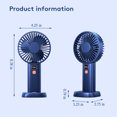 thumbnail image 3 of LSLJS Handheld Portable Fan [15H Max Coolin-g Time] Hand Fan, 3600mAh USB Rechargeable Fan, Battery Operated Small Fan with 4 Speeds, Fan Fan, 3 of 8