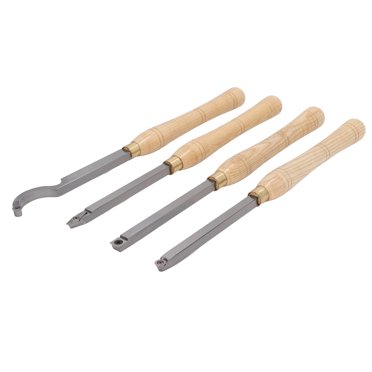 Ensemble d'Outils de Tournage de Tour, Outil de Tour 4 Pcs Manche de Manchur avec Boîte de Rangement pour Travail du Bois