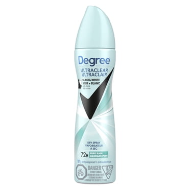 Degree Antiperspirant Dry Spray UltraClear Black+White Pure Rain, 107 g