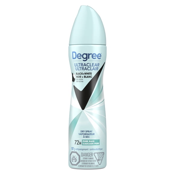 Degree Antiperspirant Dry Spray UltraClear Black+White Pure Rain, 107 g