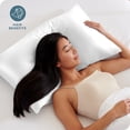 thumbnail image 2 of Bare Home Satin Pillowcase Set - Luxury Pillowcases - Soft and Smooth - Breathable - Zipper Closure - Standard, White, 2 of 8