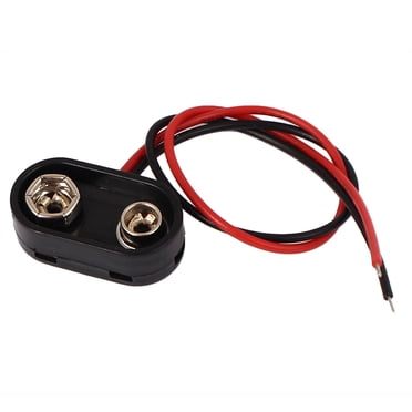 Unique Bargains Connecteur de Batterie 9V avec Fil de Plomb de 15cm, 1 Unité
