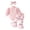 Pink, variant on Ymyiu Baby Girl Coming Home Outfit Baby Girl 3-Piece Outfit Set: Soft Infant Romper + Comfy Toddler Pant + Cute Headband (Light Purple,3-6 Months)