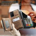 thumbnail image 2 of CaseMe Back case Card Slot Retro Matte Synthetic Leather Wallet Zipper Stand Cover for Samsung Galaxy S21 Ultra (Coffe), 2 of 10
