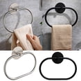 thumbnail image 3 of Cameland Oval Stainless Steel Towel Ring without Punching Black Bathroom Towel Rack Hanging Ring, 3 of 6