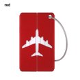 thumbnail image 1 of Reusable Metal Travel Luggage Tags Aluminium Suitcase Labels with Ropes Bag Tag Stainless Steel Loop Name ID Card for Suitcase red, 1 of 6