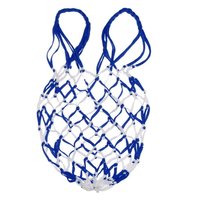 Mesh Ball Bag Basketball Ball Basketball Multifunctional Carry Mesh Basketball Ball Carry Mesh Storage Multifunctional Net Bag Holder Blue White
