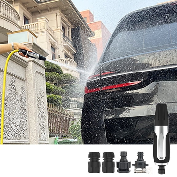 Danhjin Eau Propre Or Eau de Lavage de Voiture Artefact Domestique à Haute Pression Buse Tuyau Eau Pressurisée Fleurs -Outils de Jardinage de Bordure Raccord de Tuyau d'Eau 2 m avec Joint