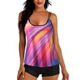 thumbnail image 2 of EGNMCR Swimsuit Women Two Piece Bathing Suits Floral Print Tank Tops With Boyshorts Tummy Control Swimming Suits,, 2 of 6