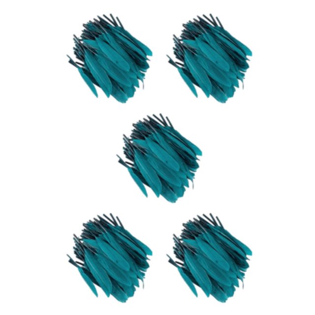 Maytalsory 100x DIY Boho Style Wild And Colorfast Feathers For Crafts Tear-resistant Sky Blue 5Set