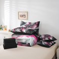 thumbnail image 4 of Black Marble 7 Piece Comforter Set Full Bed in a Bag Teal Butterfly Bedding Sets,Magenta Marbling Sheet Set Abstract Ombre Ink Fluid Art Bed Set,Rustic Animal Dreamy Butterflies Room Decor Aesthetic, 4 of 5