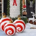 thumbnail image 3 of REZUOFI 2 Pcs Christmas Inflatable Decorations Outdoor PVC Ball with Pump for Yard Porch Holiday Decor Weather-Resistant Festive 60CM, 3 of 8