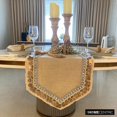thumbnail image 2 of Le HomeCentric décoratif Beige Table Runner 14 x 90 pouces bordé style contemporain - Marima, 2 of 10