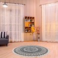 thumbnail image 5 of Tapis Rond Doux 90cm pour Chambre à Coucher Salle à Manger Tapis Rond Boho Antidérapant Lavable Chic Mandala Bohème Tapis d'Intérieur, 5 of 5
