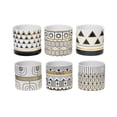 thumbnail image 1 of IH Casa Decor Ceramic Round Planters Modern Edge 6/Disp - Set of 6, 1 of 4