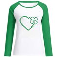 thumbnail image 3 of QIPOPIQ T-Shirts à Manches Longues à Col Rond pour Femmes T-Shirts de la Saint-Patrick Manches T-Shirt Imprimé Shamrock T-Shirt Vert Chanceux T-Shirt à Col Rond T-Shirts de la Saint-Patrick Hauts Longs Amples Offres de Chemises de Vacances, 3 of 5