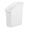 thumbnail image 1 of Sterilite Under Sink Wastebasket. Slim, compact design, White 15 3/4" x 8" x 18" for Bathroom and Kitchen, 1 of 7