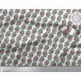 thumbnail image 3 of Soimoi Polyester Crepe Fabric Leaves & Floral Block Print Fabric by Yard 52 Inch Wide, 3 of 4