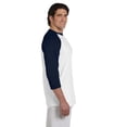 thumbnail image 2 of Champion T-Shirt de Baseball Raglan pour Homme, P, Blanc/marine, 2 of 2