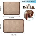 thumbnail image 2 of Dog Self Cooling Mat Pet Washable Summer Cooling Pads Cooling Blanket Hot Weather Sleeping Kennel Mat,Ice Silk Sleep Mat Pad Non-Toxic Breathable Sleep Bed Beach for Large Dogs Cats (Brown) XS, 2 of 7