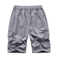 thumbnail image 4 of Plus Size Summer Pants Mens Summer Outdoors Casual Overalls Plus Size Have Pockets Drawstring Sport Shorts Pants Plus Size Overall Shorts, 4 of 5