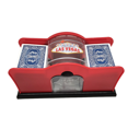 thumbnail image 2 of Manual Card Shuffler Poker Shuffle Machine Cards Holder Easy Hand Cranked System Card Shuffler Red, 2 of 5