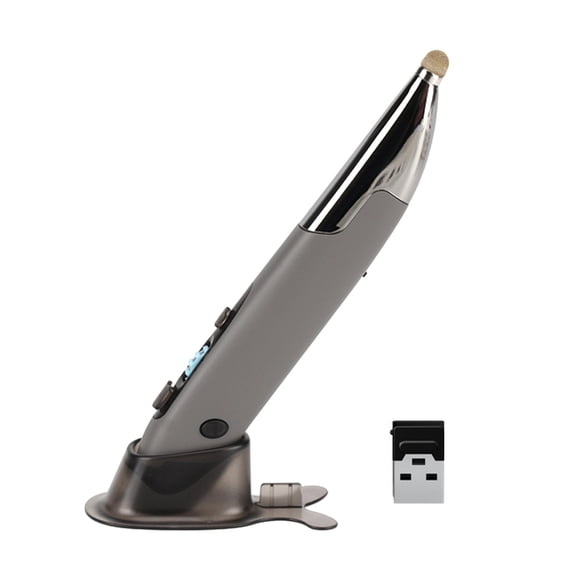 Riwcyla 2.4G Wireless Pen 4 Keys Vertical Pen,Shaped Stylus Connect Support Voice Translation Adjust DPI Speed Digital Pen for PC Laptop