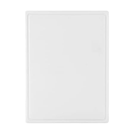 Farberware Extra-Large Plastic Cutting Board with Perimeter Juice Groove, Dishwasher-Safe Kitchen Chopping Board, 15x20-Inch, White