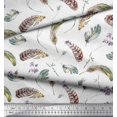 thumbnail image 3 of Soimoi Viscose Chiffon Fabric Flowers & Feather Fabric Prints by Yard 42 Inch Wide, 3 of 3