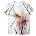 thumbnail image 3 of T-shirt Décontracté d'Été pour Femmes, Mode, Col Rond, Manches Courtes, Imprimé Floral, Haut T-Shirt Décontracté pour Femmes, Col Roulé, Chandails de Compression pour Dames, Femmes à Manches Longues, T-Shirts d'Été pour Femmes, Grande Taille, Manches Longues, 3 of 3