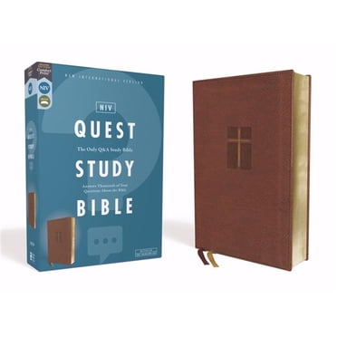 Zondervan 136211 NIV Quest Study Bible - Comfort Print, Brown Leathersoft