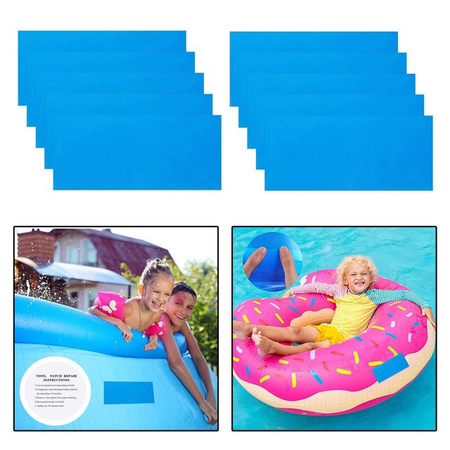 VONKY Waterproof PVC Repair Patches for Kayak Inflatable Boats Rectangular 10pcs